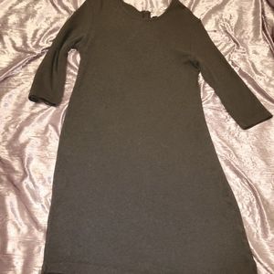 Gray sweater dress